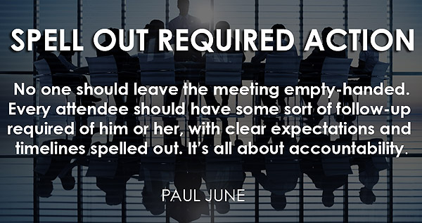 BOM Meetings - Spell Out The Actions