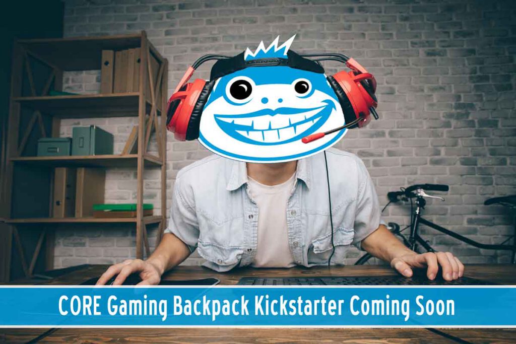 A monkey playing video games with headphones.