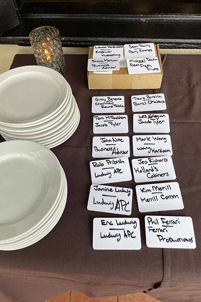 The Gathering name tags 