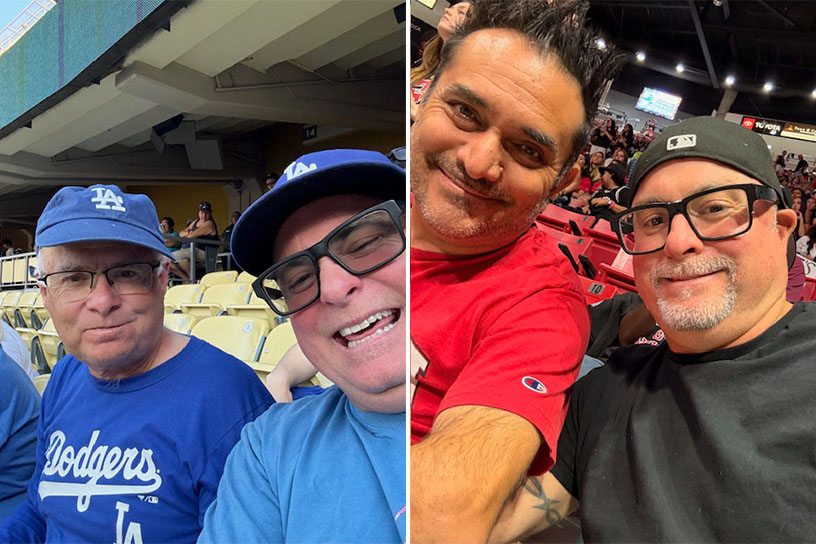 Attending baseball and basketball games with peeps!